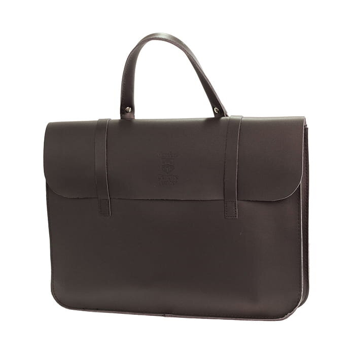 Montford Leather Music Case Embossed Logo - Black