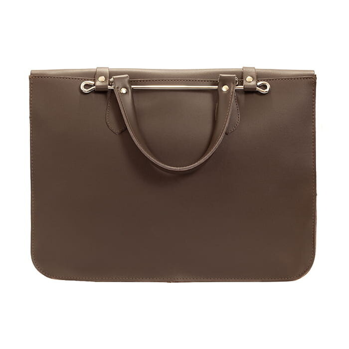 Montford Leather Music Case  Embossed Logo - Brown