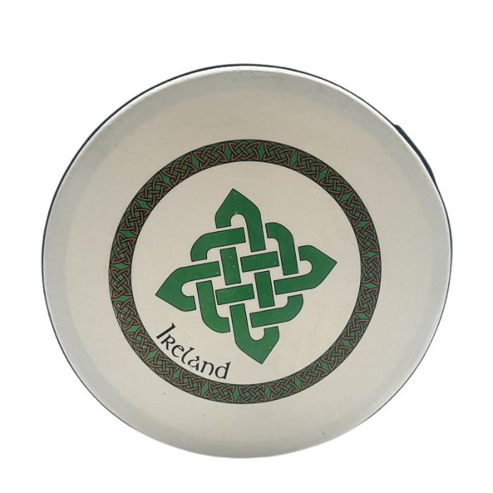 Koda Bodhran  14" X 3" Black - Green Square Celtic Knot With Bag & Beater