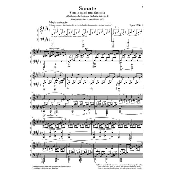 Beethoven Moonlight Sonata Urtext