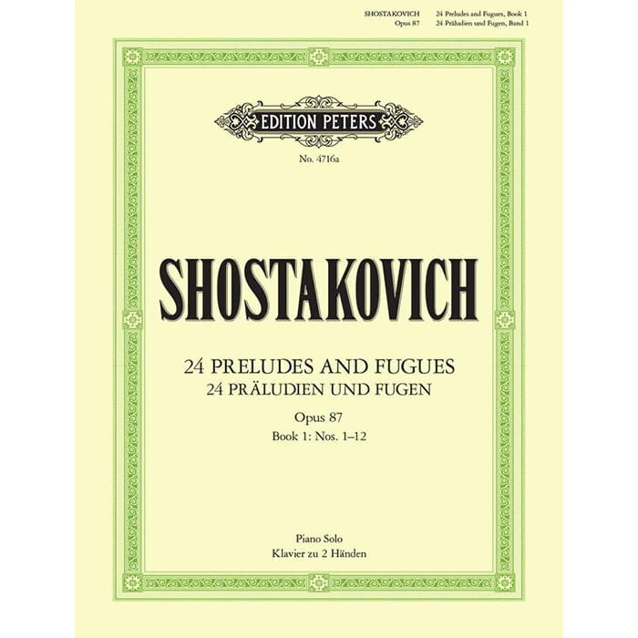 Shostakovich: 24 Preludes & Fugues, Op.87 - Book 1 (Piano Solo) (Edition Peters)