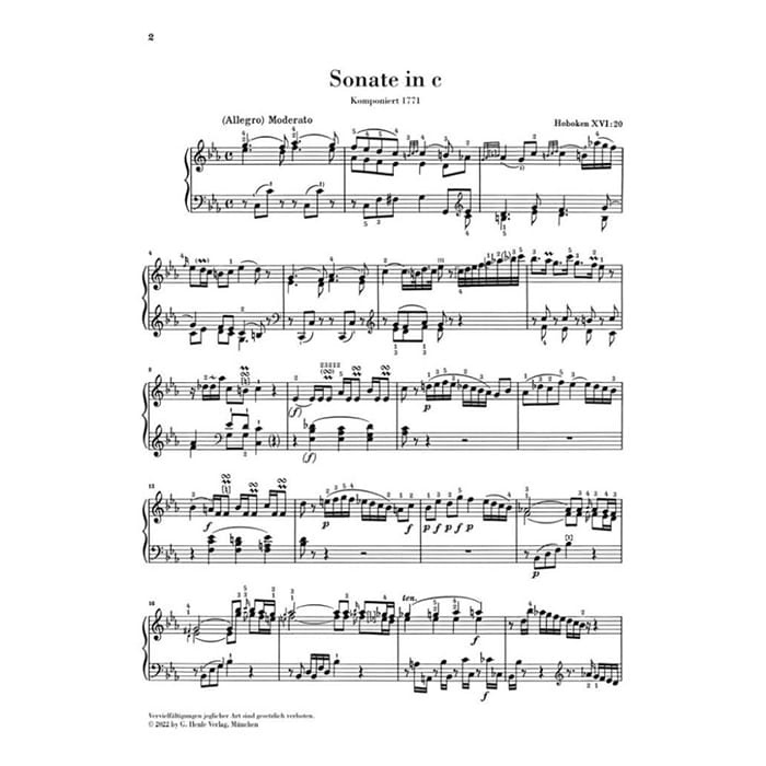 Klaviersonate C-Moll Hob. XVI:20