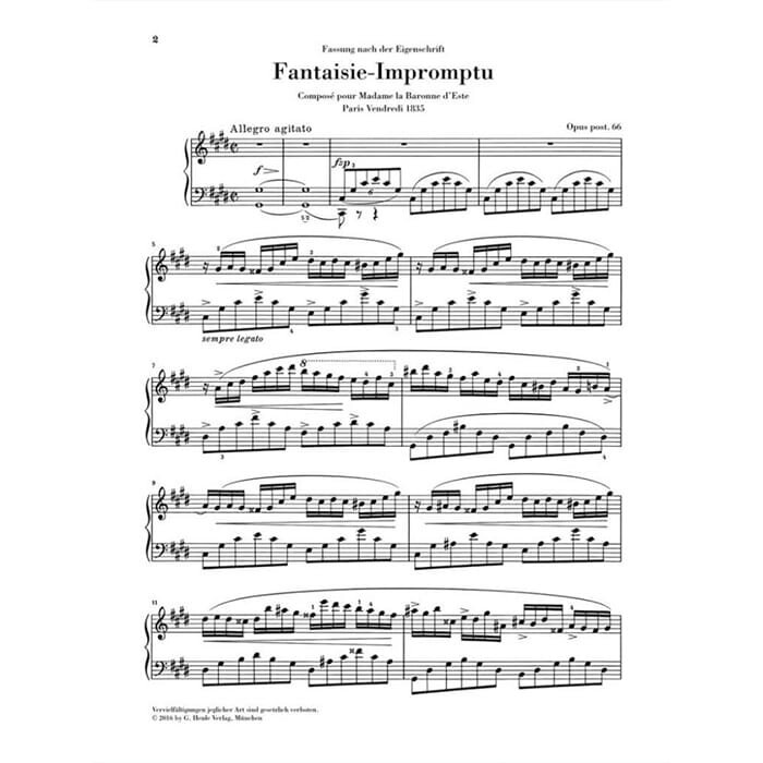 Fantaisie-Impromptu In C Sharp Minor Op. Post. 66