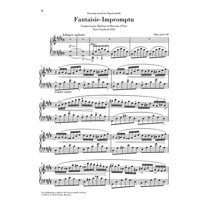 Fantaisie-Impromptu In C Sharp Minor Op. Post. 66