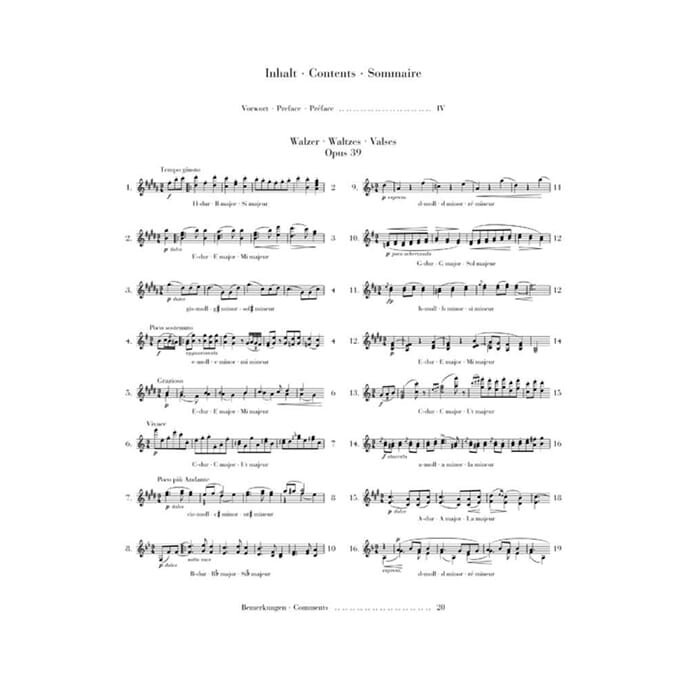 Waltzes Op.39