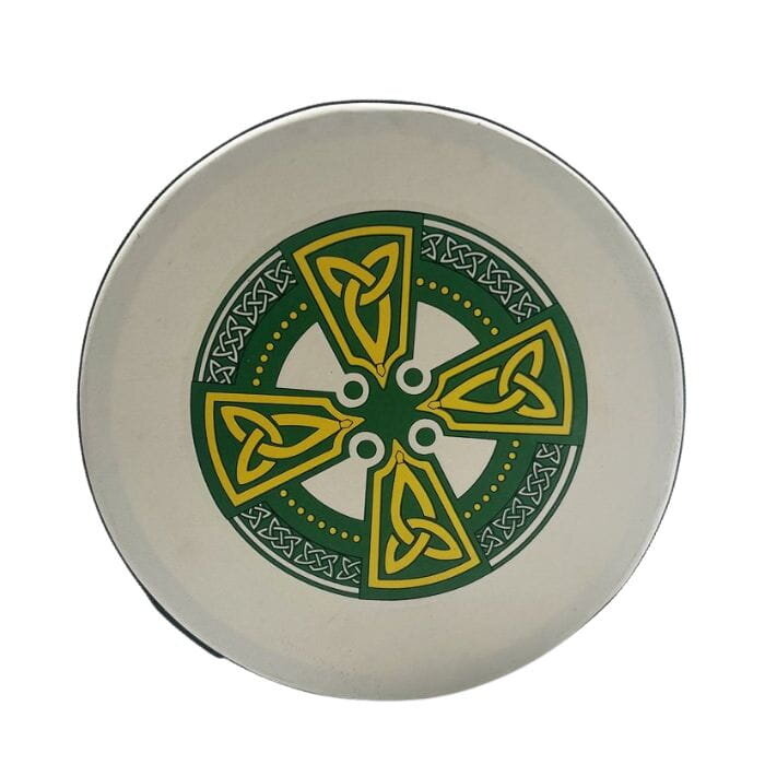 Koda Bodhran  16" X 4" Black - Celtic Cross Green With Bag & Beater