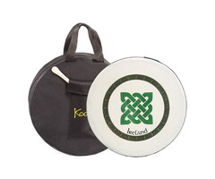 Koda Bodhran  16" X 4" Black - Green Square Celtic Knot With Bag & Beater