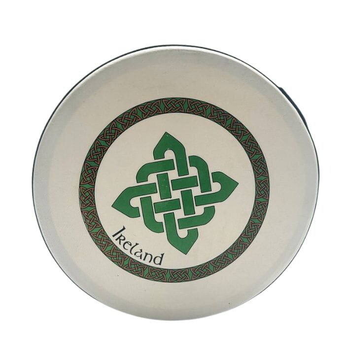 Koda Bodhran  16" X 4" Black - Green Square Celtic Knot With Bag & Beater