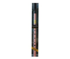 Feadog Pink D Whistle, Black Top - PRESENTATION PACK