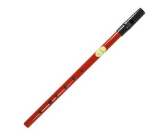 Feadog Red D Whistle, Black Top