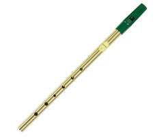 Feadog Feadog Tin Whistle Brass C Green Top