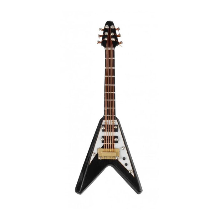 Magnet Electric Guitar (V) Black 10  cm