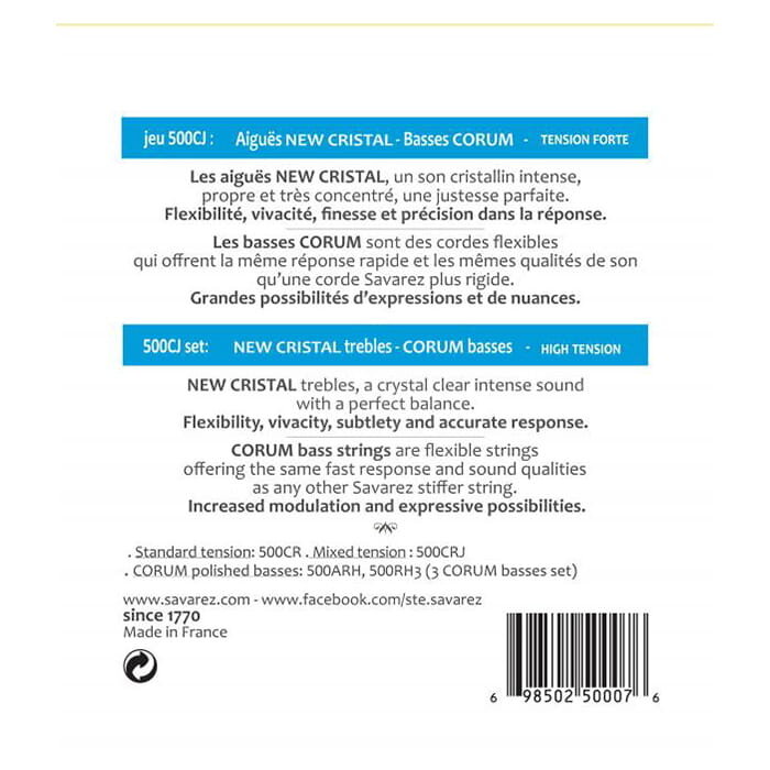 Savarez Savarez 500CJ High Tension Classical Guitar String Set