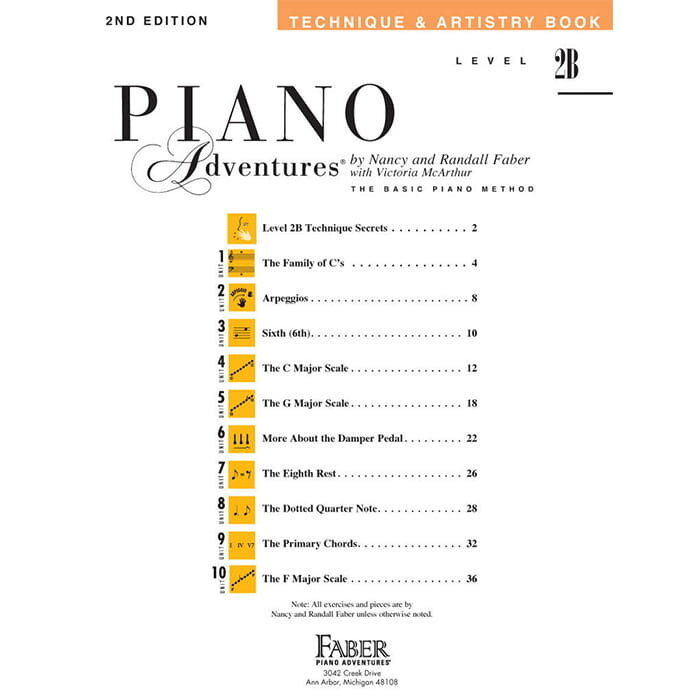 Piano Adventures: Technique & Artistry Book - Level 2B