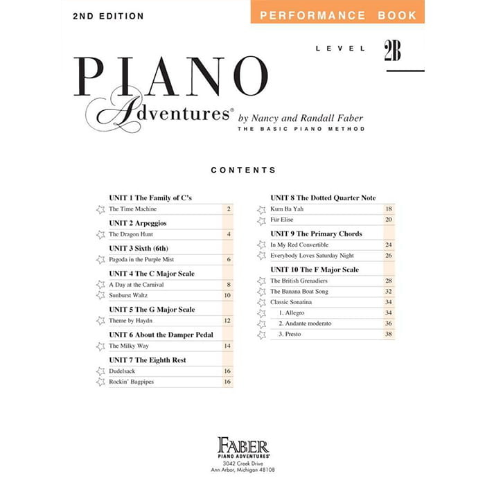Piano Adventures: Performance Book - Level 2B