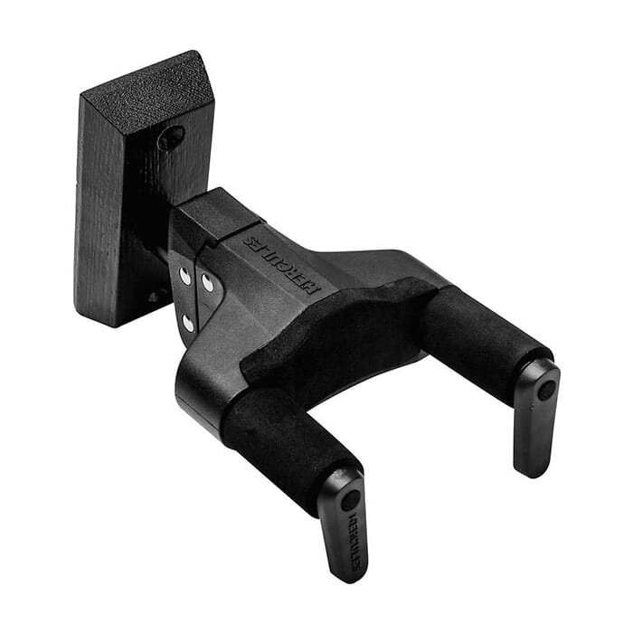 Hercules Guitar Wall Hanger, BLACK Wood Base