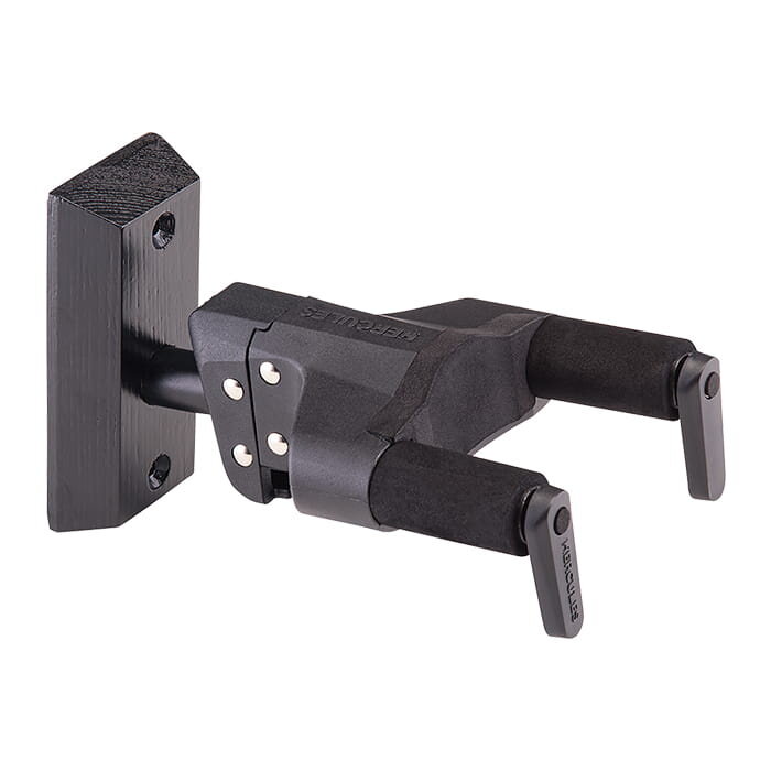 Hercules Guitar Wall Hanger, BLACK Wood Base