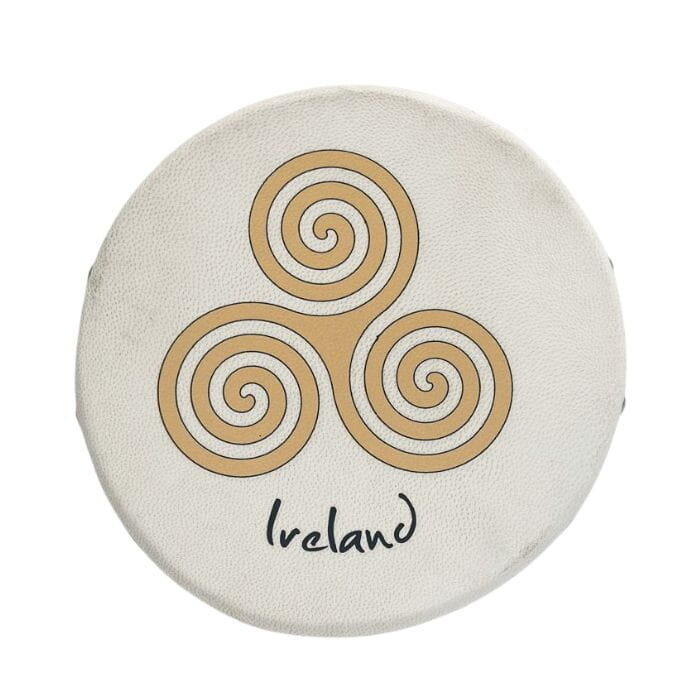 Koda Bodhran 8”x1 1⁄2” Natural - NEWGRANGE SWIRL GOLD with Beater