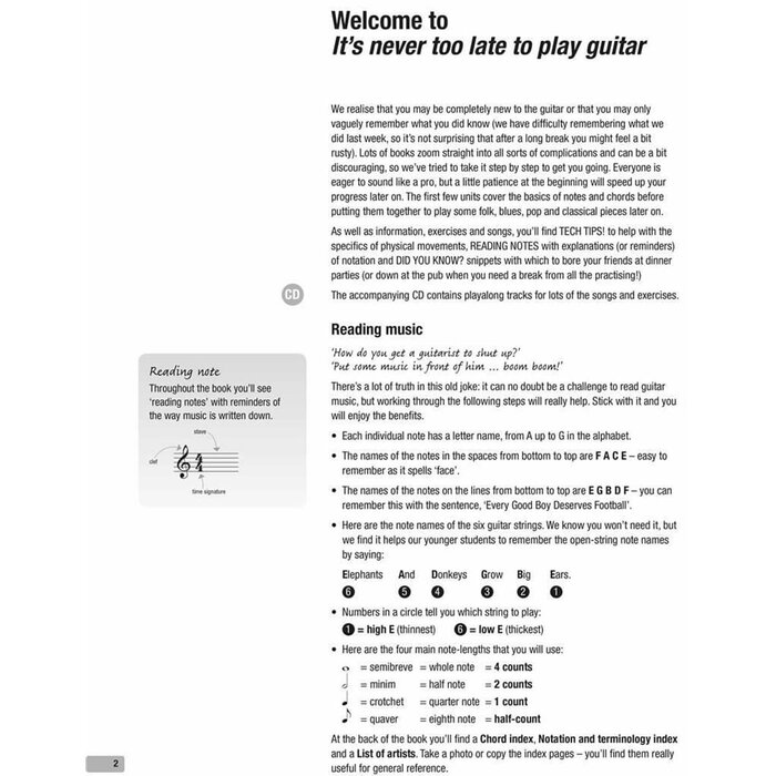 It’s Never Too Late To Play Guitar + CD