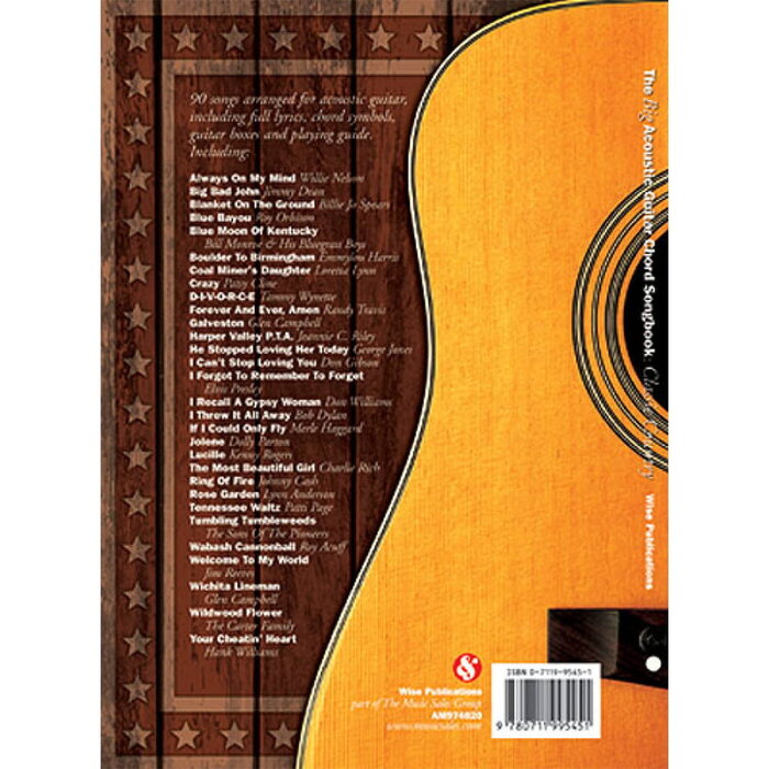 Big Acoustic Guitar Chord Songbook Classic Country