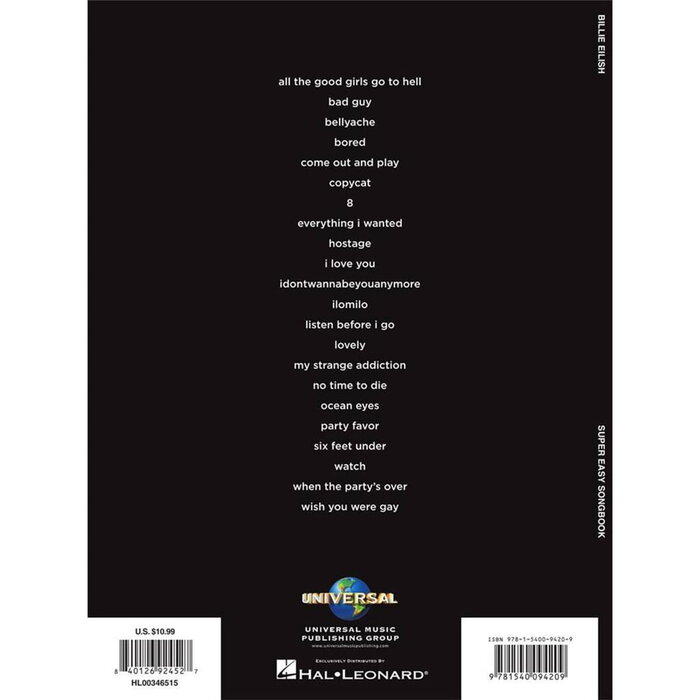 Billie Eilish - Super Easy Songbook