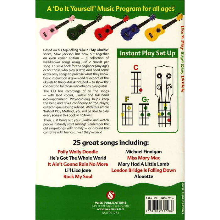 Mike Jackson: Uke'n Play Supa Easy Ukulele (Book/CD)