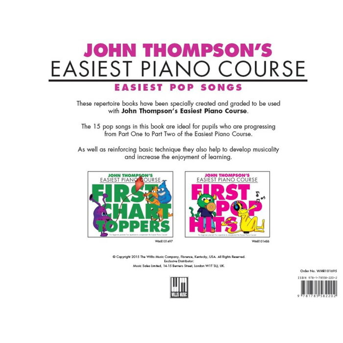 John Thompson’s Easiest Piano Course Easiest Pop Songs