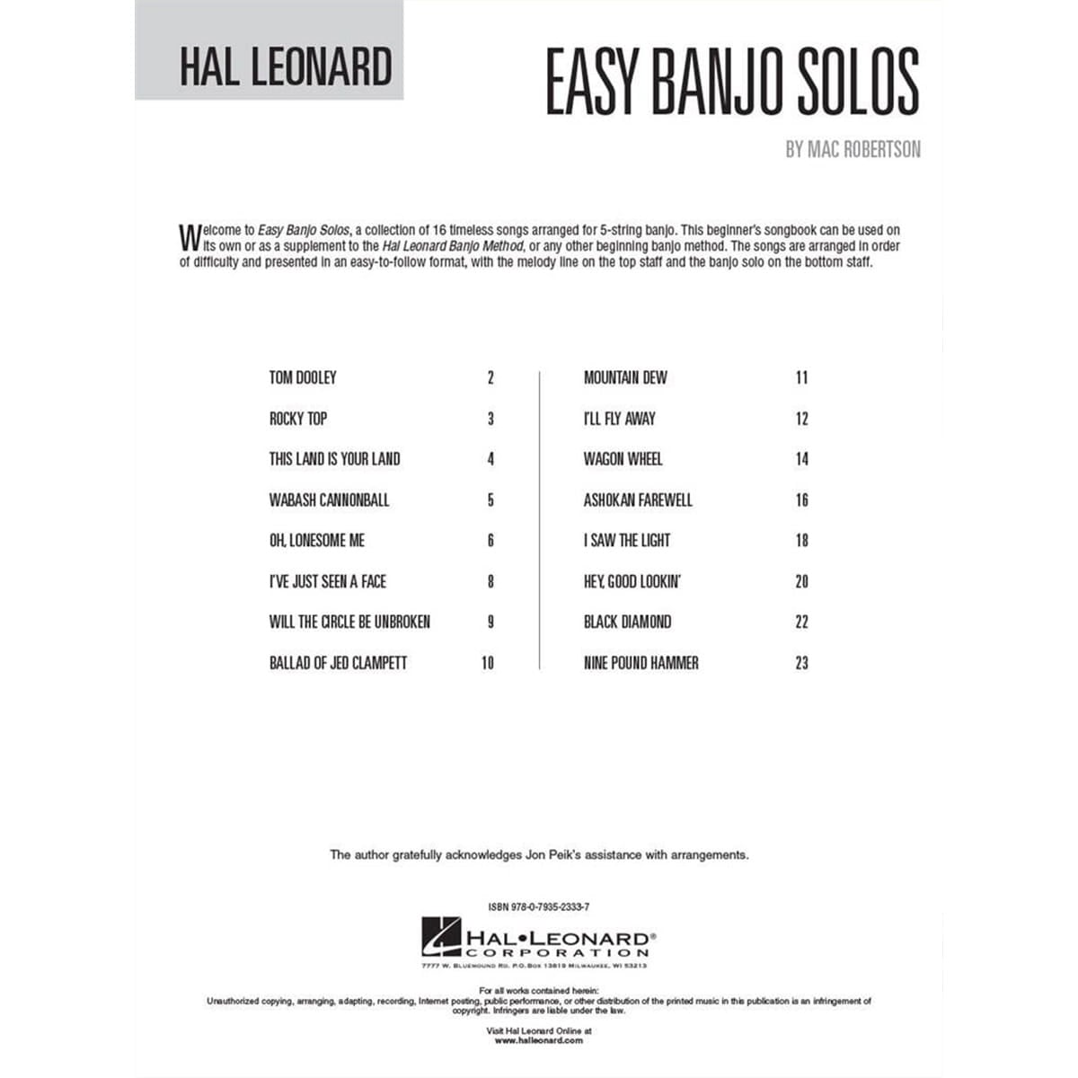 Easy Banjo Solos - Second Edition