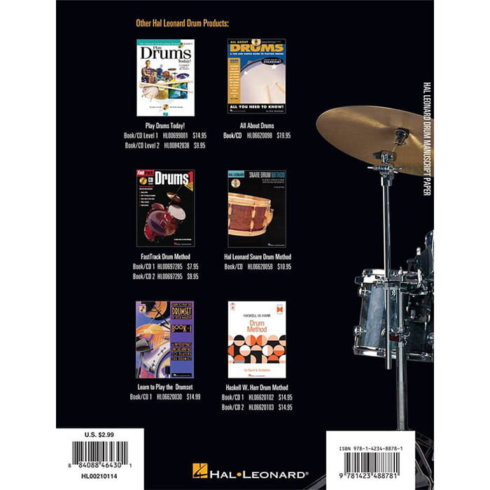 Hal Leonard Drum Manuscript  Paper