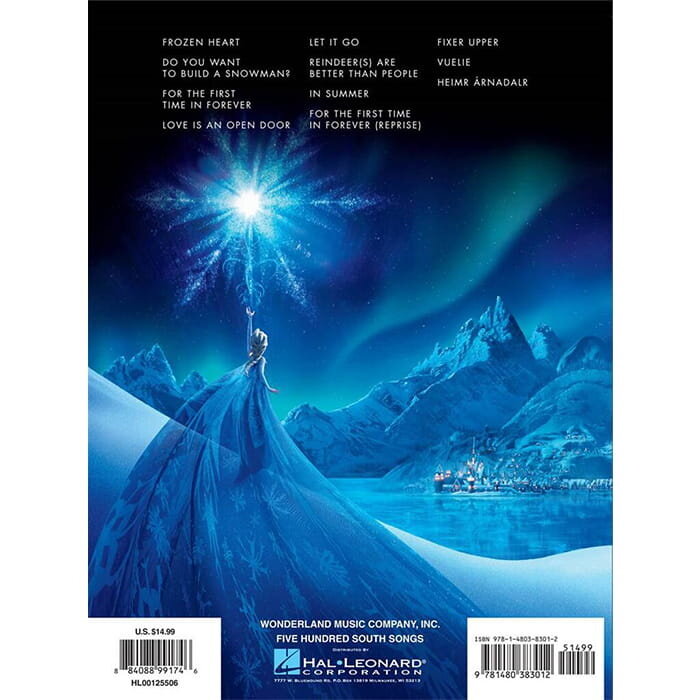 Frozen Music From The Motion Picture Soundtrack Easy Piano Songbook Bk