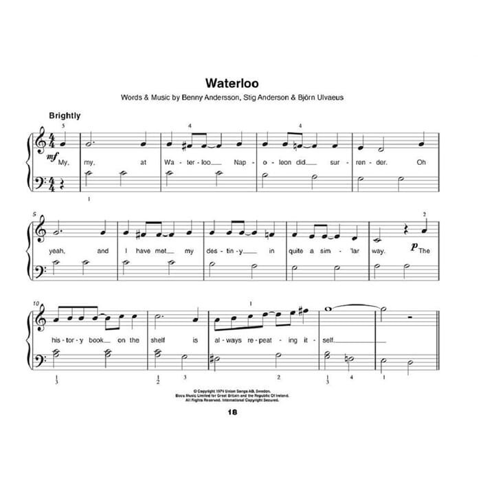 John Thompson’s Easiest Piano Course First Abba Hits