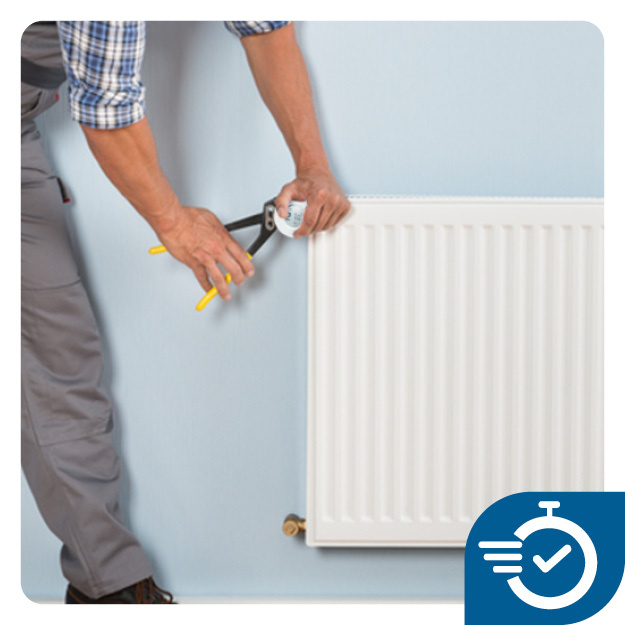 Snelle installatie slimme radiatorknop