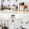 Luxolamp.nl Hanglamp Industrieel voor Eetkamer, Slaapkamer, Woonkamer - Glass Serie - Bollamp 3-lichts excl. lichtbron - Amber - 3 Bol Luxolamp.nl Hanglamp Industrieel voor Eetkamer, Slaapkamer, Woonkamer - Glass Serie - Bollamp 3-lichts excl. lichtbron - Amber - 3 Bol