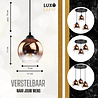 Luxolamp.nl Hanglamp Industrieel voor Eetkamer, Slaapkamer, Woonkamer - Glass Serie - Bollamp 3-lichts excl. lichtbron - Koper - 3 Bol Luxolamp.nl Hanglamp Industrieel voor Eetkamer, Slaapkamer, Woonkamer - Glass Serie - Bollamp 3-lichts excl. lichtbron - Koper - 3 Bol