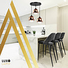 Luxolamp.nl Hanglamp Industrieel voor Eetkamer, Slaapkamer, Woonkamer - Glass Serie - Bollamp 3-lichts excl. lichtbron - Koper - 3 Bol Luxolamp.nl Hanglamp Industrieel voor Eetkamer, Slaapkamer, Woonkamer - Glass Serie - Bollamp 3-lichts excl. lichtbron - Koper - 3 Bol
