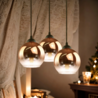 Luxolamp.nl Hanglamp Industrieel voor Eetkamer, Slaapkamer, Woonkamer - Glass Serie - Bollamp 3-lichts excl. lichtbron - Koper - 3 Bol Luxolamp.nl Hanglamp Industrieel voor Eetkamer, Slaapkamer, Woonkamer - Glass Serie - Bollamp 3-lichts excl. lichtbron - Koper - 3 Bol