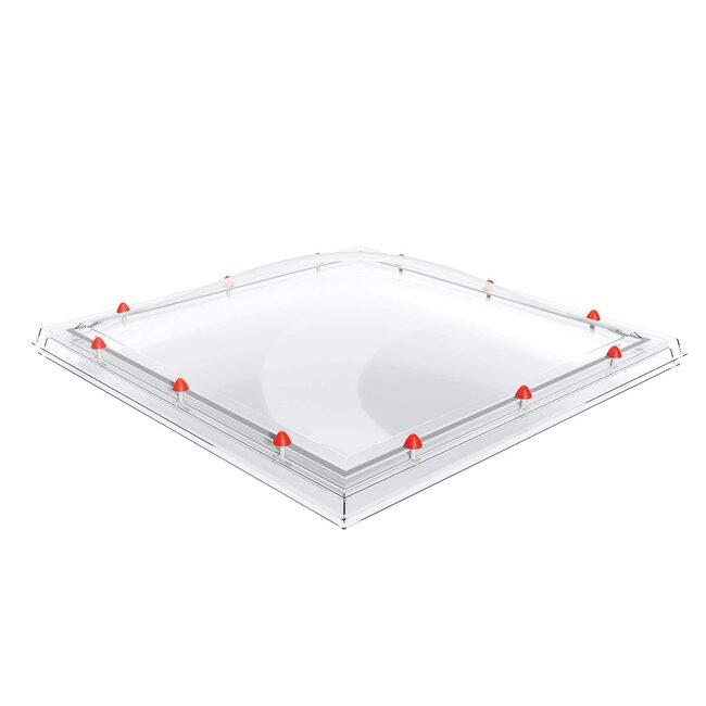 Lichtkoepel - polycarbonaat - helder - 80x80