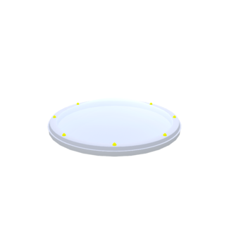 Skylux Lichtkoepel - rond - acrylaat - opaal - 140 cm