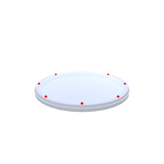 Skylux Lichtkoepel - rond - polycarbonaat - opaal - 140 cm