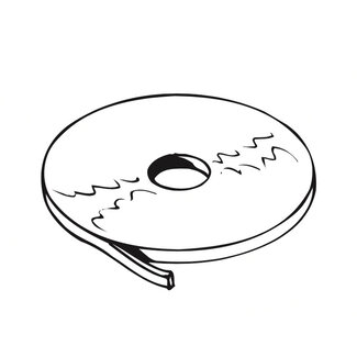 Skylux Dubbelzijdig klevende band 12x2 mm tussen lichtkoepelschalen. rol 50 m (wit)