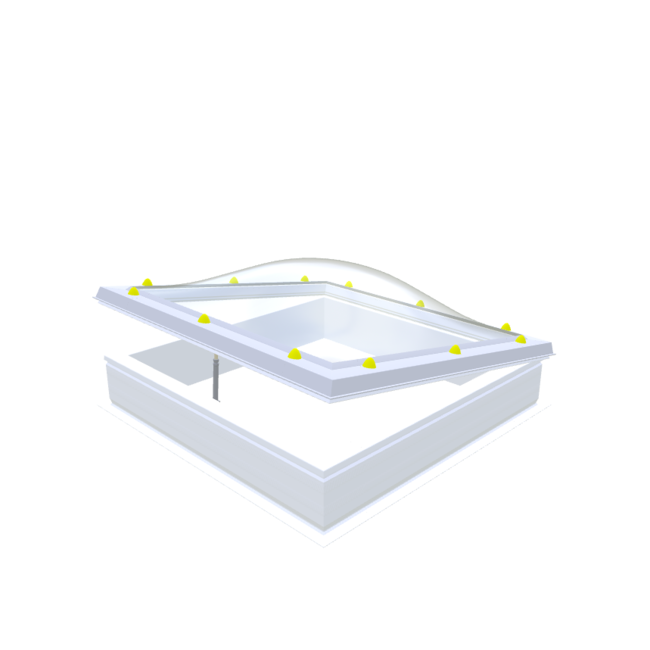 Pvc dakopstand - recht - 16/00 - opengaand - 100x300