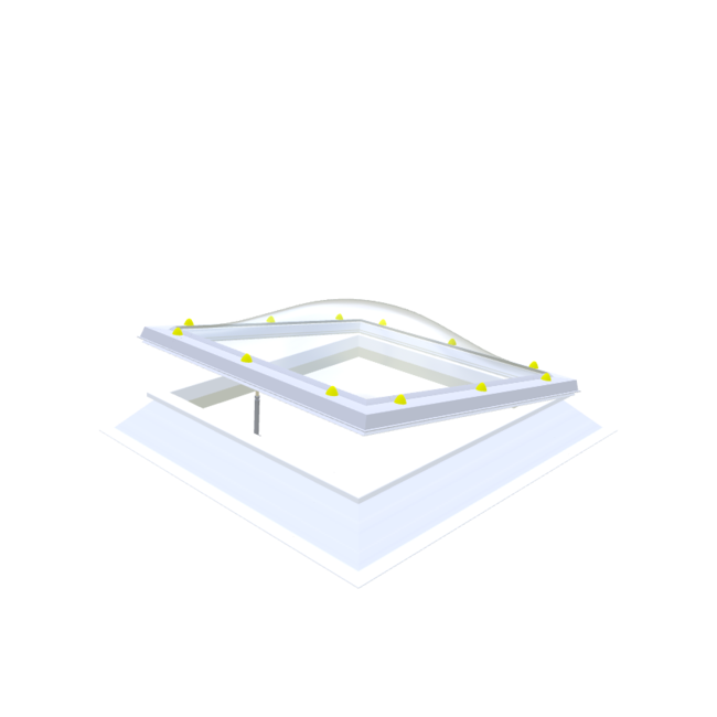 Pvc dakopstand - schuin - 16/20 - opengaand - 100x150