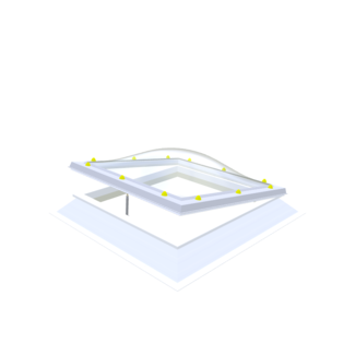 Skylux Pvc dakopstand - schuin - 16/20 - opengaand - 80x220