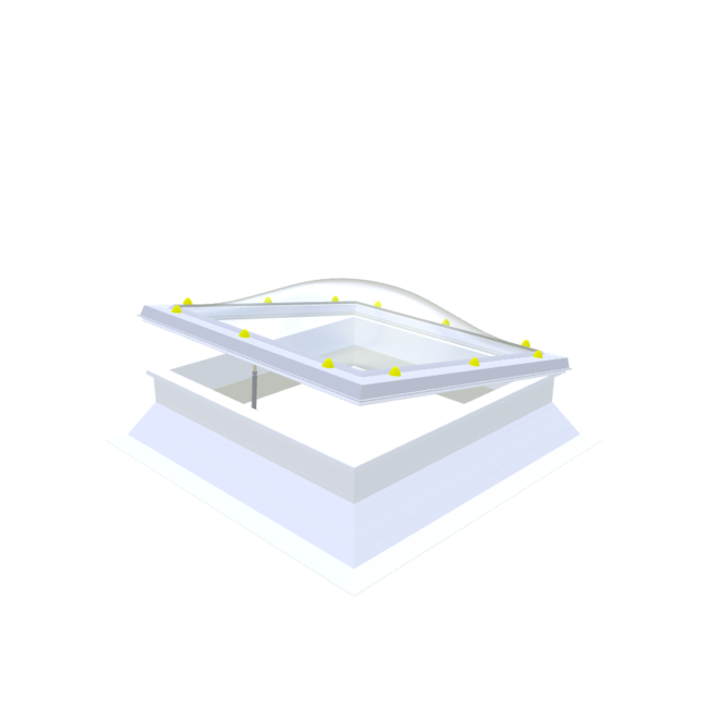 Pvc dakopstand - schuin - 30/20 - opengaand - 100x150