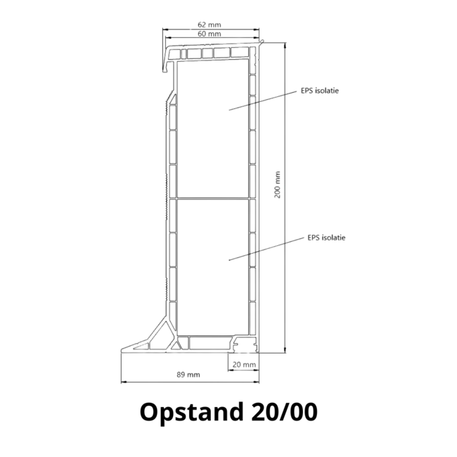 Skylux iWindow 2 - met opstand - vast - opaal - 130x160