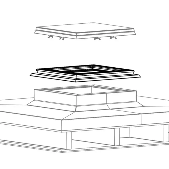 Vitria - vast - helder - witte pvc - 60x90