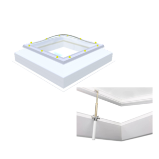 Skylux Montageset voor enkel/dubbele manuele spindel met oog of buis voor pvc-opstand 35/30