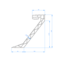 Pvc dakopstand - schuin - 16/20 - opengaand - 100x200
