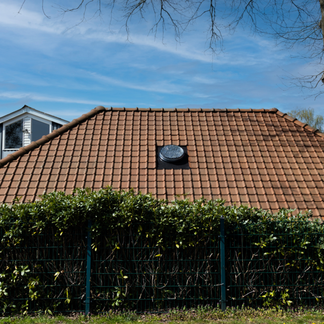 Ø53cm - Cradle hellend dak - buitenzijde