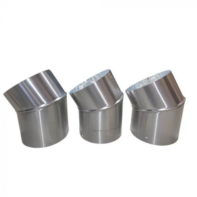 Ø25cm - Verlengbuis 0-90 graden bocht in 3 delen